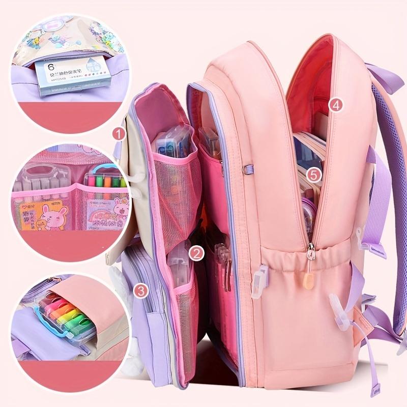 1pc New Cute Princess Style Little Rabbit Doll Backpack With Colorful Sequins, Primary School Girls Backpack, Cute Sweet Student Backpack