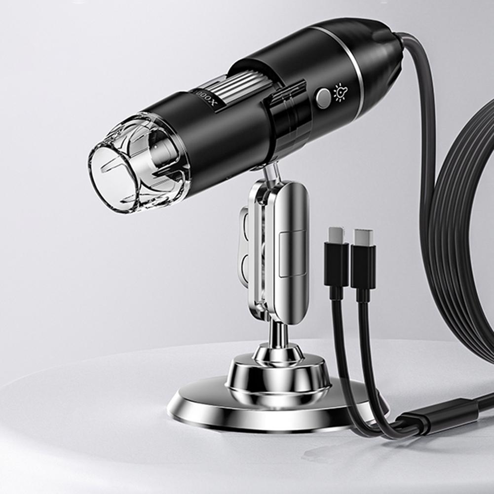 1600X Digital Microscope with Stand Zoom Digital Microscope Optical Microscope for Jewelry Appraisal Video for IOS Android