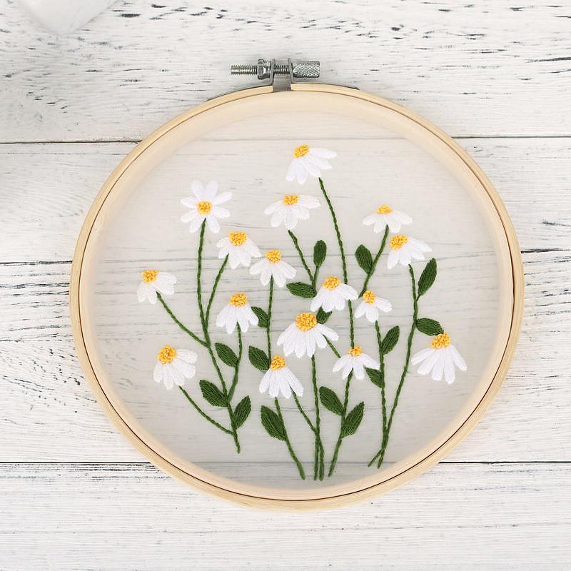 Feiyang Transparent Yarn Embroidery Diy Handmade Embroidery Material Package, Needle And Thread Set