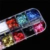 1 Box Nail Decoration Sequins Nail Jewelry 12 Grid Laser Symphony Butterfly Sequin DIY Nail Accessories