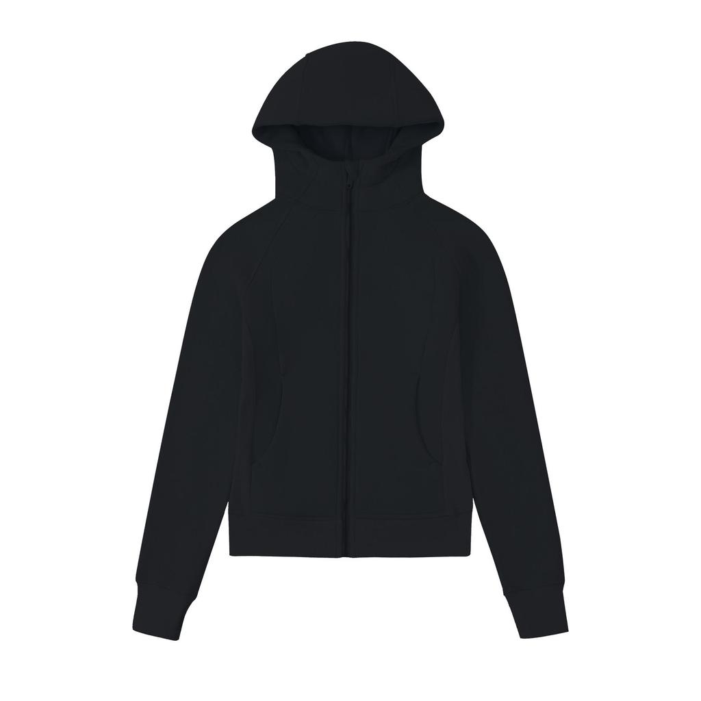 Sweat à capuche scuba slim pour femme – Doublure chaude en velours pour les sports d'automne et d'hiver ou le yoga