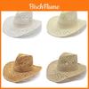 Summer Straw Hat With Wide Brim And Handwoven Design For Outdoor Sun Protection