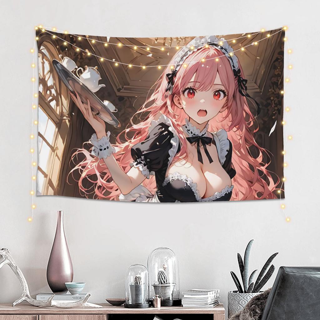 Japanese Style Anime Game Girl Tapestry Bedroom Decoration Wall Hanging Blanket Tapestry Cool Stuff For Room
