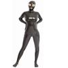 Sexy Damen Reißverschluss Offener Schritt Body Latex Glänzend Catsuit Elastisch Sexy Eng Faux Leder Bandage Bodycon Jumpsuit Cosplay F120