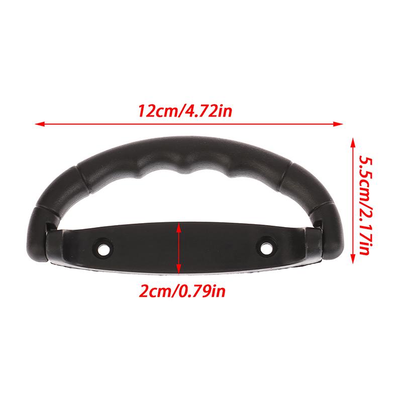 2Pcs Black Plastic Luggage Handle Suitcase Strap Pull Air Case Carrying Air Bag Grip Anti-Slip Knob Box Replacements