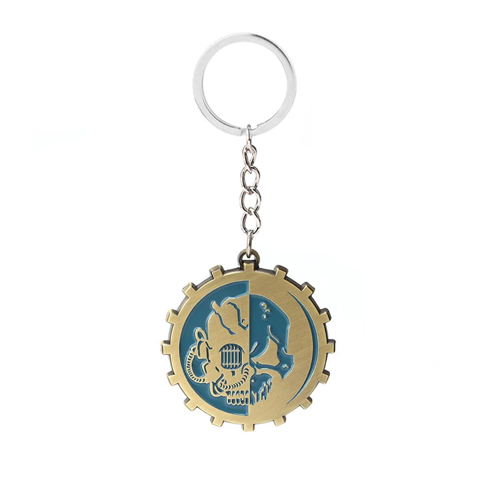 Warhammer 40K Adeptus Mechanicus Skull Cartoon Enamel Keyring