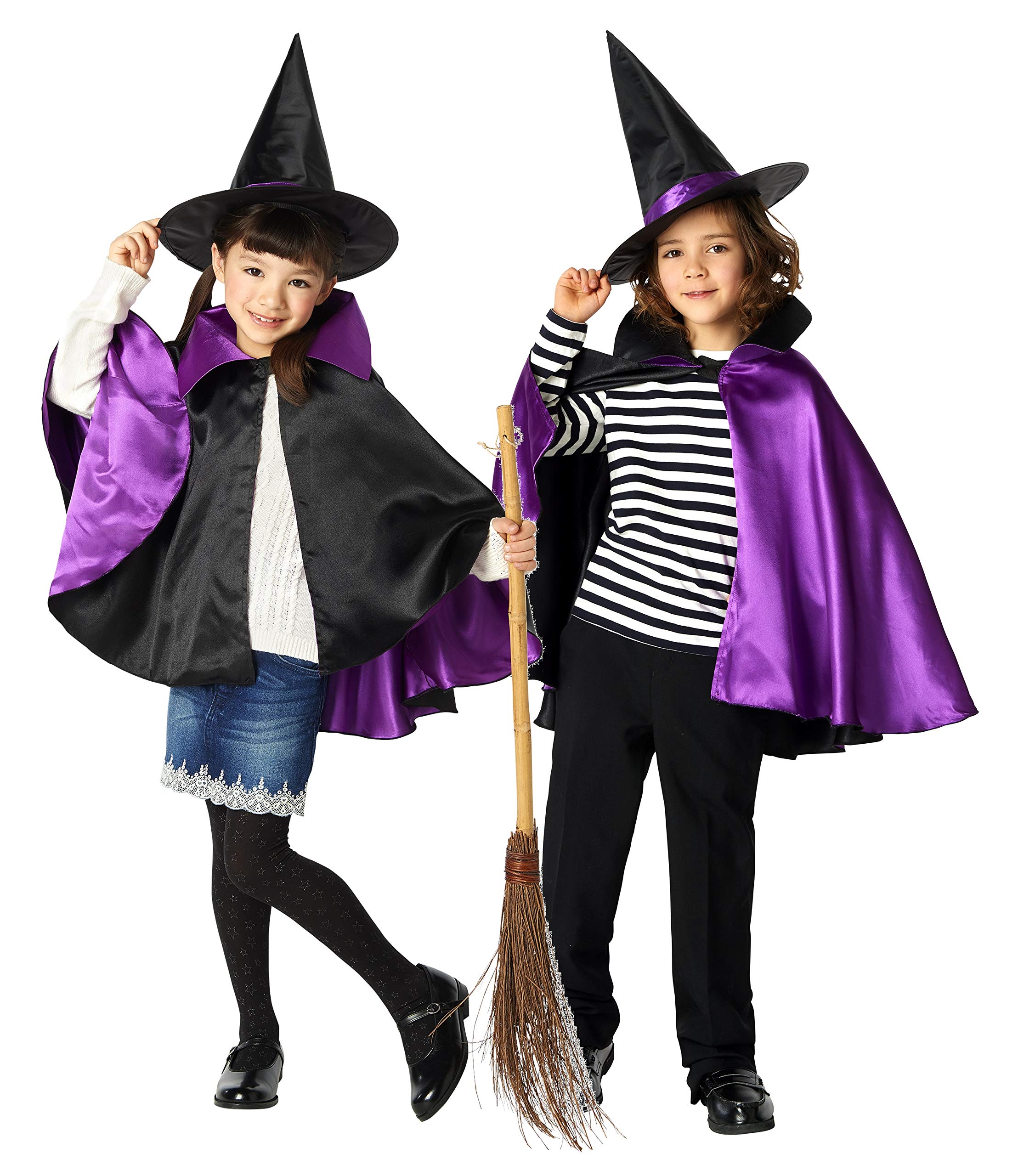 Clearstone Halloween Cosplay 2-Color Reversible Cape, Reversible, Kids, Unisex, Purple