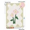 5D DIY Diamond Painting Kit Cute Pink Smiley Flowers Art Diamond Embroidery Rhinestones Full Drill Decorations for Home Wall Art Gift for Adults