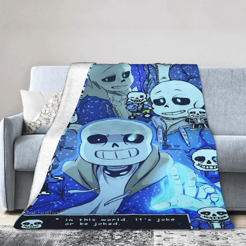 Undertale Sans Game Blanket Cover Flannel Soft Throw Blanket for Bed Bedspread