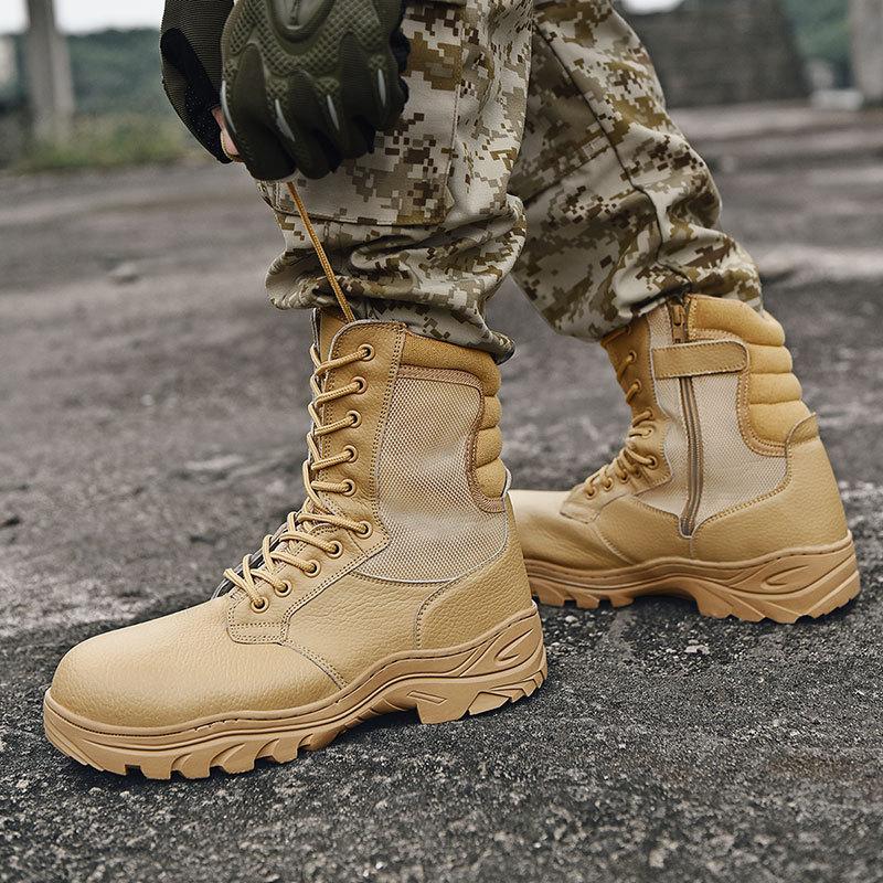 Men's Shoes New High-top Tactical Boots Outdoor Combat Training Boots