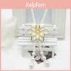 Pendant Flower Jewelry Fashion Womens Faux Pearl Tassels Necklace Sweater Chain