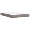 Box Spring Bed with Mattress Taupe 160 X 200 Cm Fabric