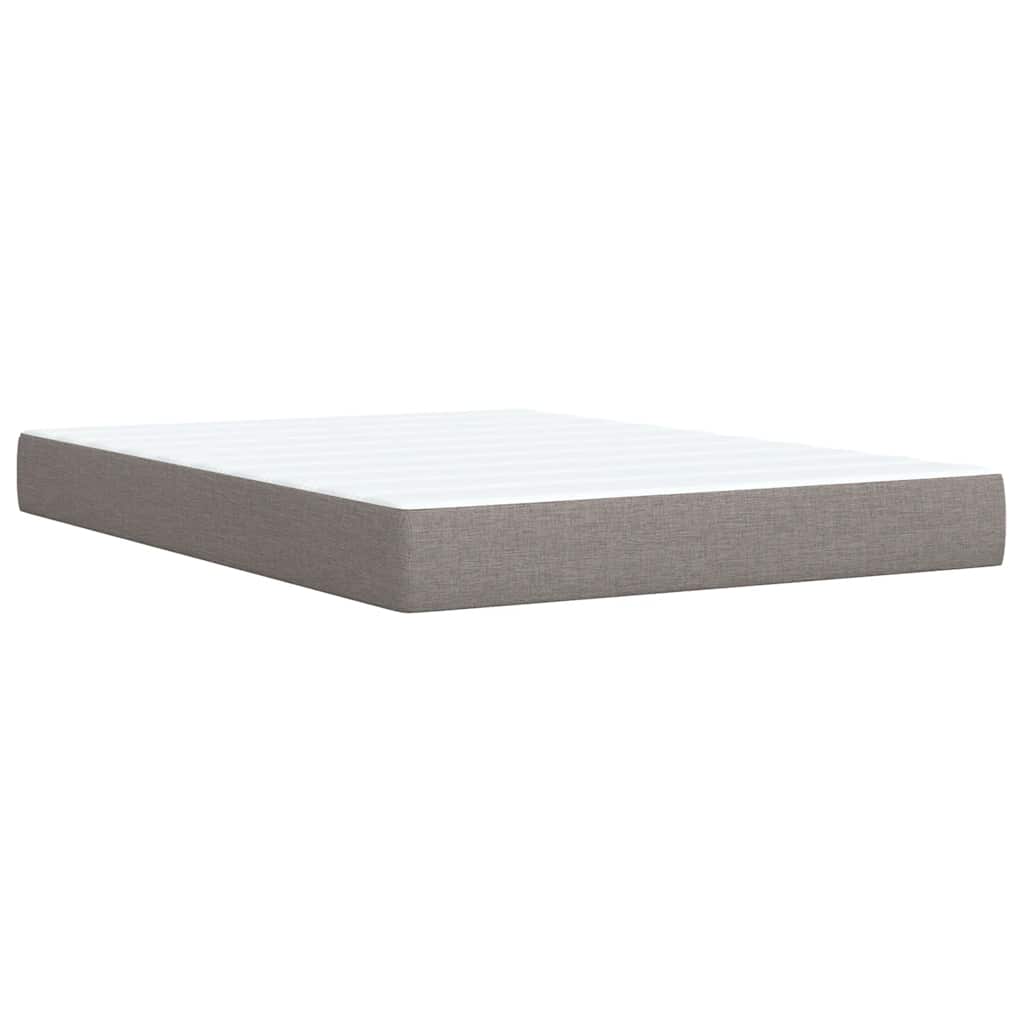 Box Spring Bed with Mattress Taupe 160 X 200 Cm Fabric