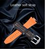 27mmx15Convex mouth For Seiko Sportura SNL029P2-SNL021P1 SNL595P2 SNL017P1 Leather Watch Strap Men's Watchband Bracelet Belt