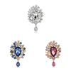 Classic Alloy Crystal Brooch Pin With Multifunctional Safety For Winter Fashion Gift