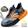 Men Sport Safety Shoes Cushion Work Sneakers Anti-Puncture Breathable Work Shoes Boots Men Women Steel Toe Shoes Lightweight