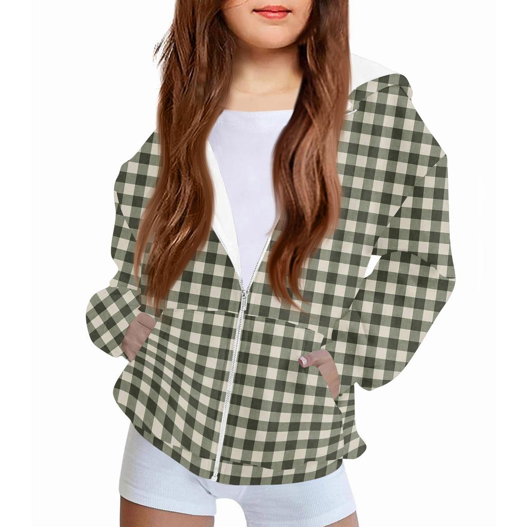 Moda dziecięca Bluza z kapturem z nadrukiem z długim rękawem Dziewczęca kurtka hoodie