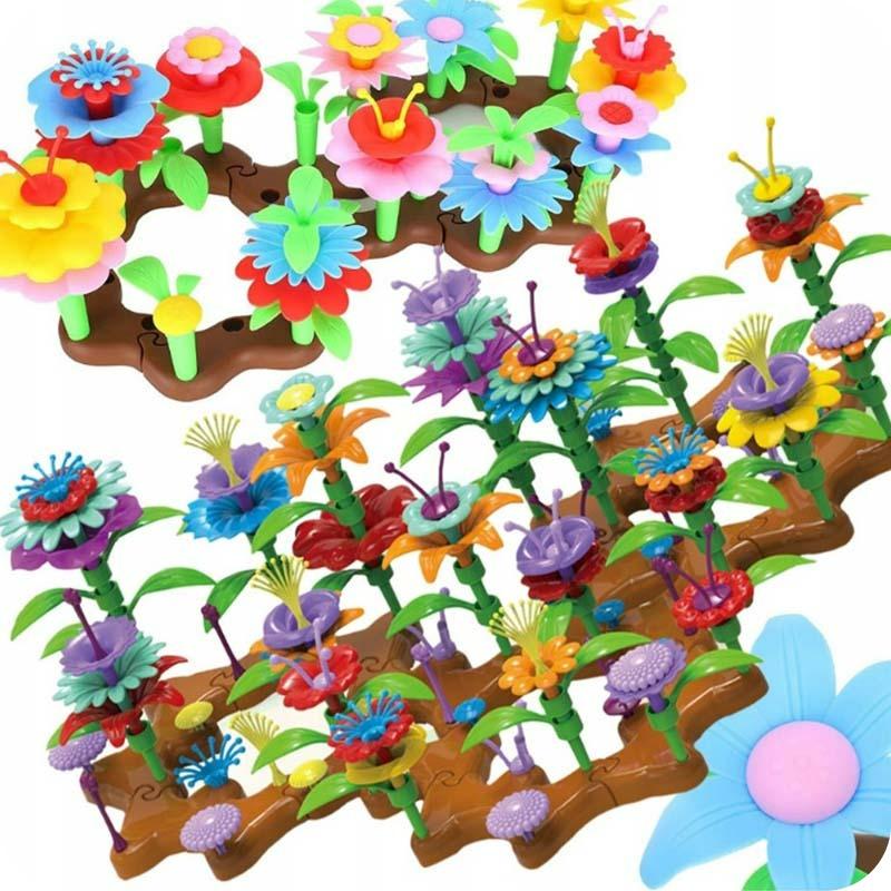 Construction blocks - Spring flowers (148 pcs.)
