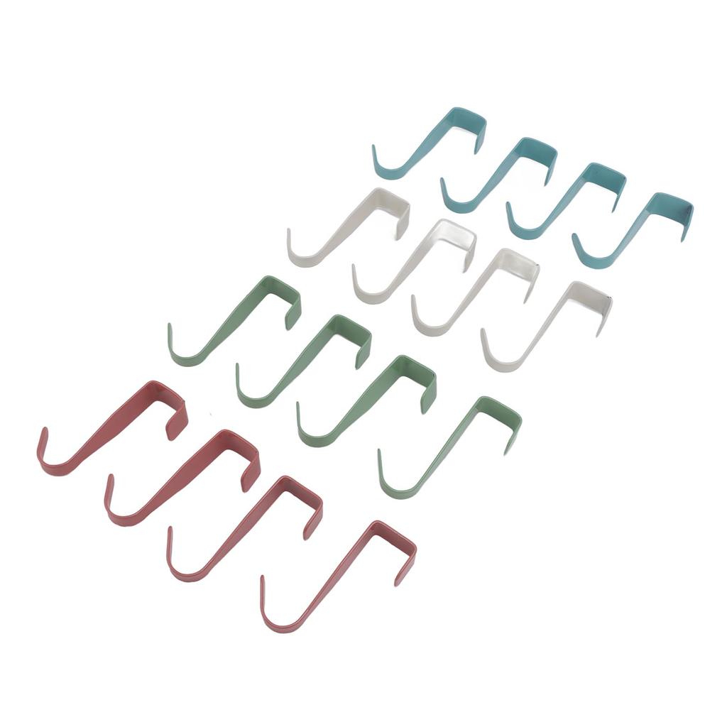 16 ks Háčky přes dveře Nerezový závěsný hák Organizér na dveře skříně na oblečení Ručníky Klobouky Ba