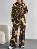 Dark Camouflage European And American Autumn And Winter Casual Long-Sleeved Suit Women'S Hooded Sweater And Trousers Two-Piece Set