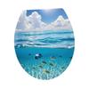 Toilet Seat Decal Sticker Bathroom Stickers Ocean Wall Decals DIY Adhesives for Home Decoration PVC