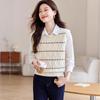 Autumn and Winter Striped Vest Women's Sleeveless Sweater Sweater Waistcoat Fashion New Shirt Layering Top