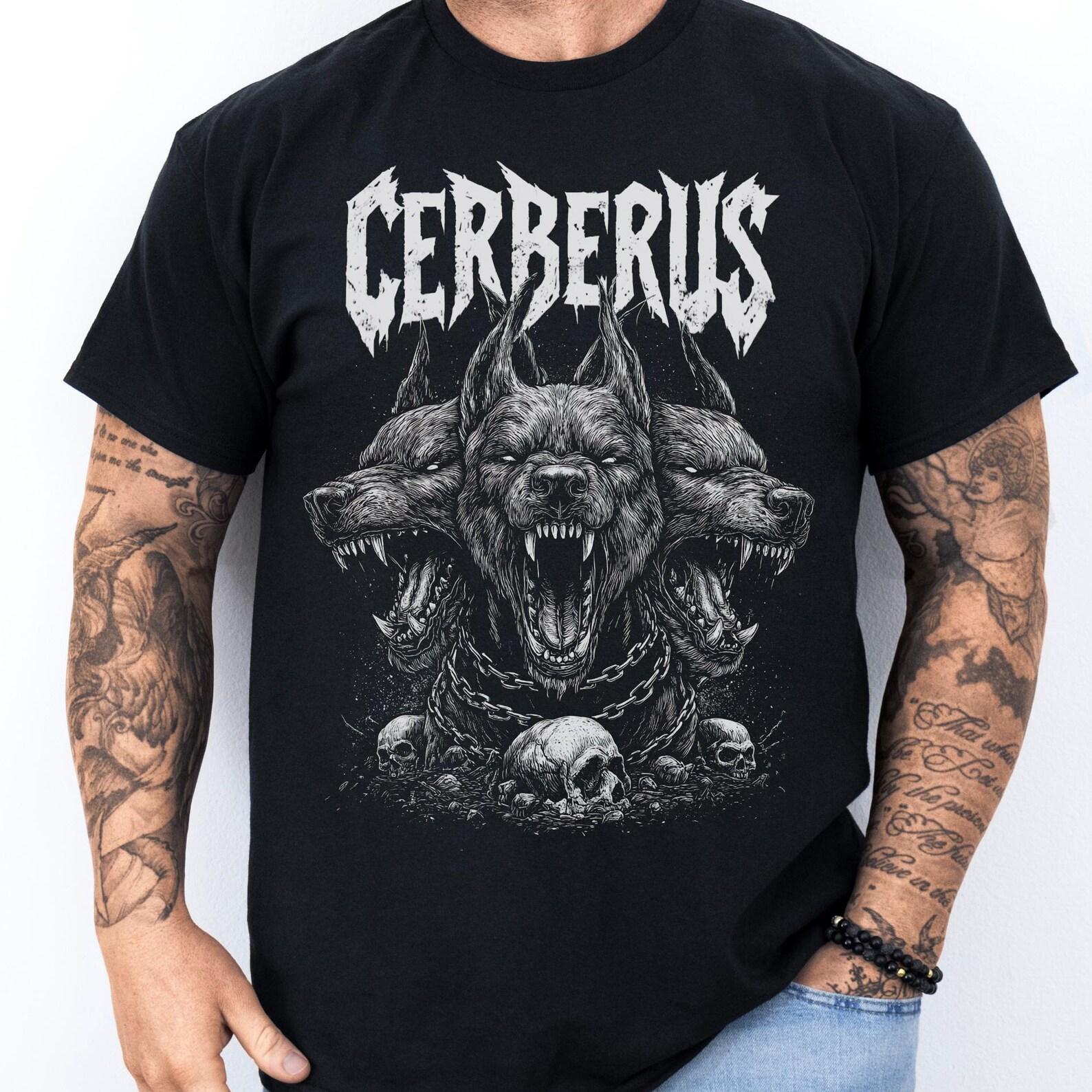 Cerberus T-Shirt: Greek Mythology Gothic Shirt | Three-Headed Hound Tee | Metalhead Apparel 4XL