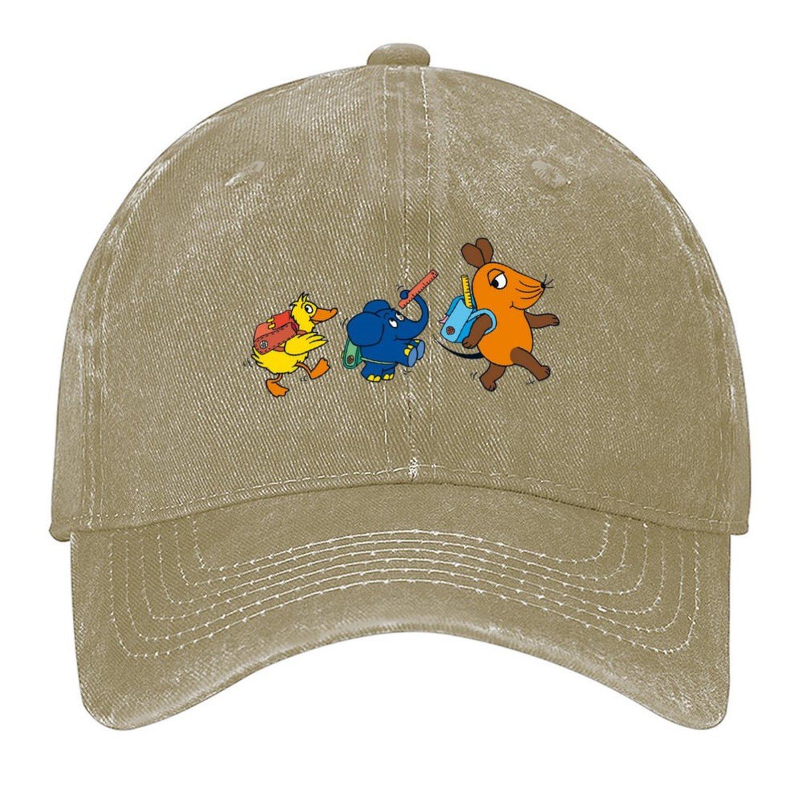 

Back to school Sendung mit der Maus Baseball Cap Golf Hat Man mens big size hat summer hat black Women Hats Mens