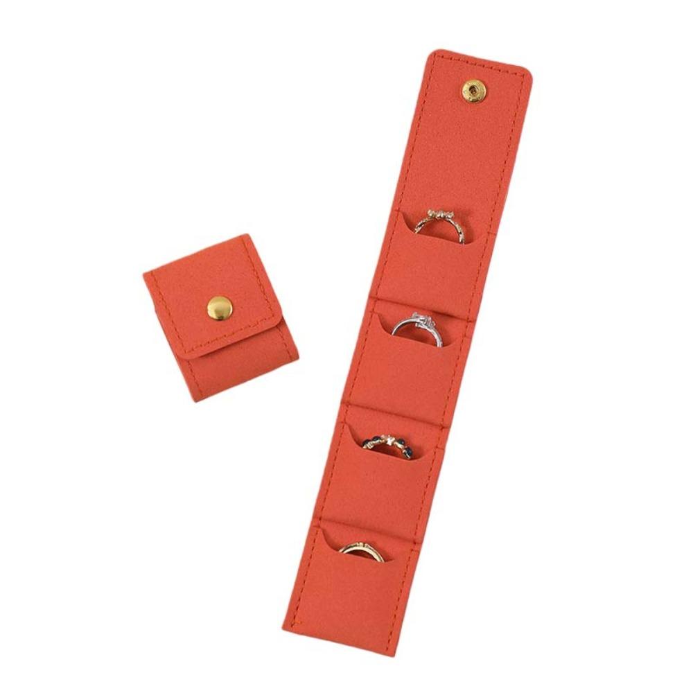 Microfiber Velvet Necklace Ring Packing Bag Small Earrings Organizer Jewelry Packing оранжевый