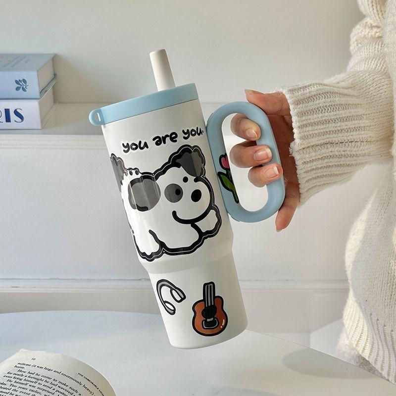 Summer Cooling Water Bottle With Handle 316 Stainless Steel Insulated Cup For Home Outdoor Car Use