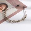 French Zinc Zinc Alloy Elegant Women Hair Hoop Crystal Headbands Hair Accessories Rhinestone Hairband