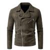 Men's Leather Imitation Leather PU Jacket Large Lapel Light Mature Style Motorcycle Trendy Men's Jacket