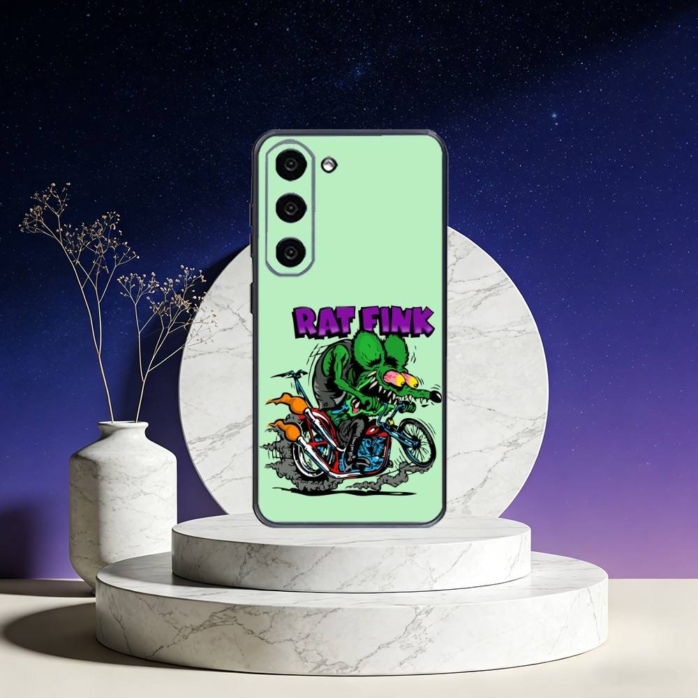 R-Rat F-Fink Art Design Phone Case For Samsung Galaxy A73,A72,A71,A70,A53,A52,A51,Others Soft Black Cover