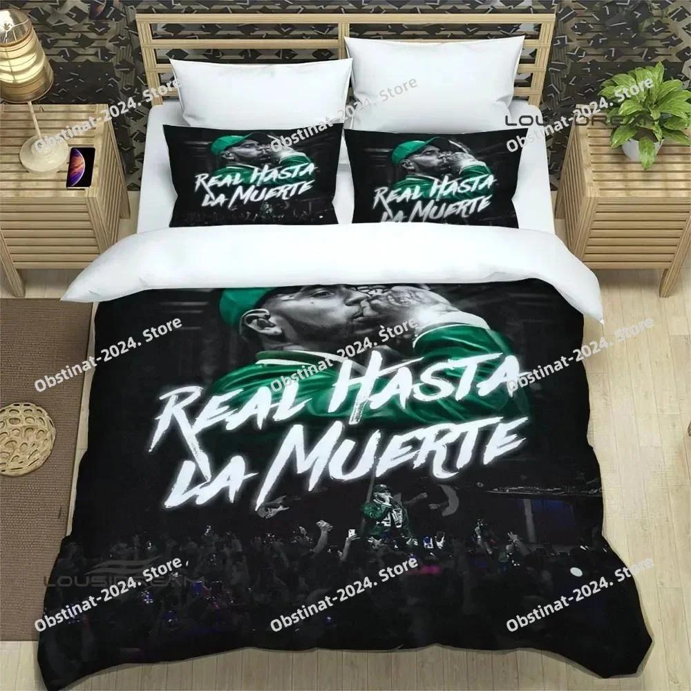 Rapper Anuel AA Bedding Set Printed Bed Set With Pillowcase Bed Duvet Cover Soft Single Double Queen Super King Size luxury gift