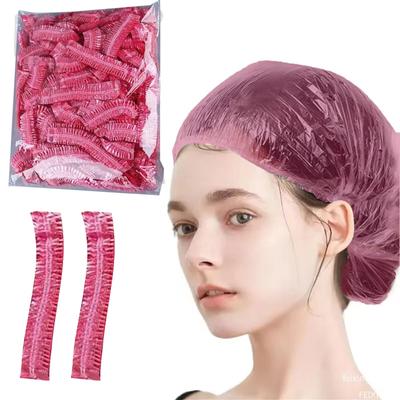 100pc Disposable Shower Cap Thickened Household Female Waterproof Bath Hair Cap Cap