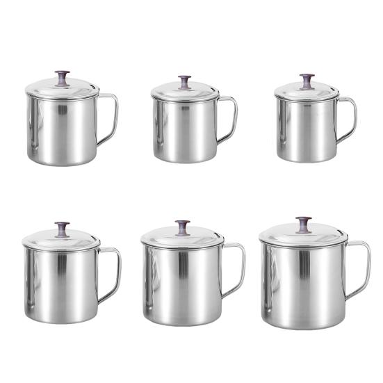 Stainless Steel Cup with Lid Camping Coffee Mug Insulated Tea Cup for Travel Shatterproof Metal Juice Mug