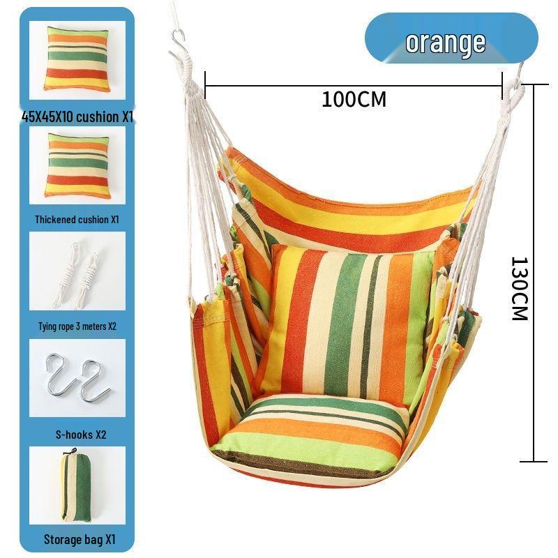 Canvas Hanging Chair: Thickened Indoor/Outdoor Dorm Swing for College Students & Kids