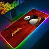 Tappetino Mouse Kung Fu Panda Gaming Mousepad RGB Retroilluminato Tastiera Ragazza Gamer Xxl Carino Tappetino per Laptop Tappetini da Tavolo Deskpad