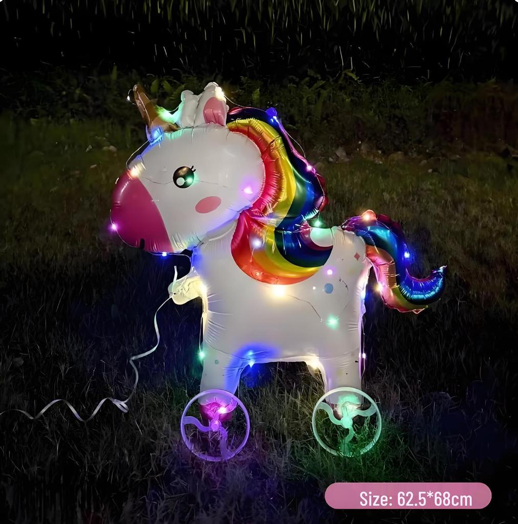 Cartoon Animal Light-Up Balloon Wheel Stroller Toys for Children