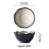 European Lotus Ceramic Irregular Plate and Salad Bowl Set