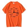 Mens Tshirt 100Cotton Casual Funny Math Clock Print Summer Loose Oneck T Shirt for Men Short Sleeve Cool Tshirt Male Tshirt
