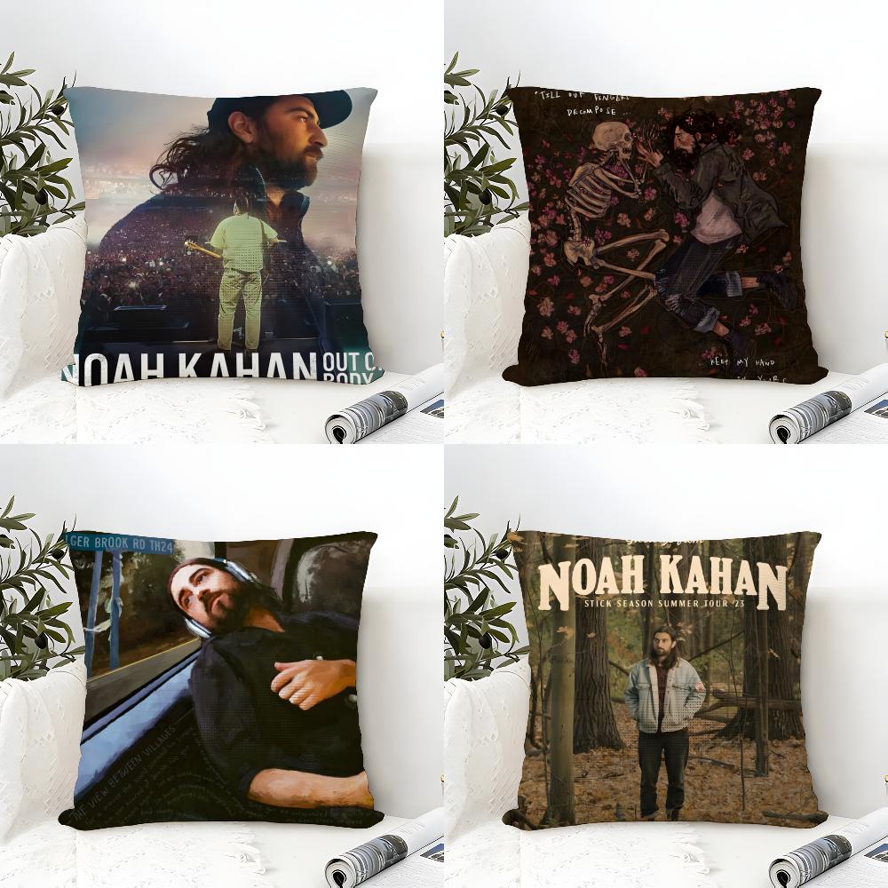 Folk Singer Music N-Noah Kahan 2 Pillow Case Linen Cushion Covers For Decorative Sofa Home Pillows Case Car Chair Pillows Cases