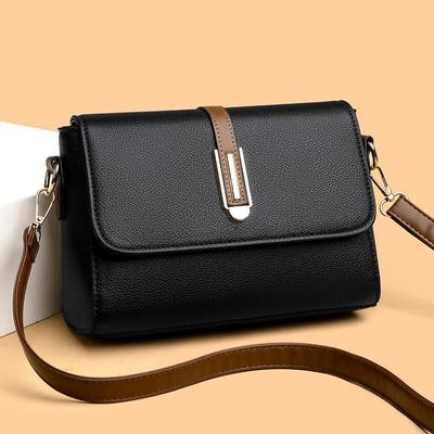 Women's Stylish Bag Soft Leather Crossbody Shoulder Bag Solid Color Premium Women's Messenger Shoulder Bag
