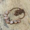 Collier en quartz rose brut, collier en cuivre électroformé, collier à chaîne réglable, bijoux électroformés en pierres précieuses pour cadeau, collier fait main