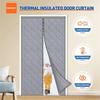 Magnetic Thermal Insulated Door Curtain Energy-Saving Privacy-Protecting Windproof Waterproof Cotton Curtain for Heater Room