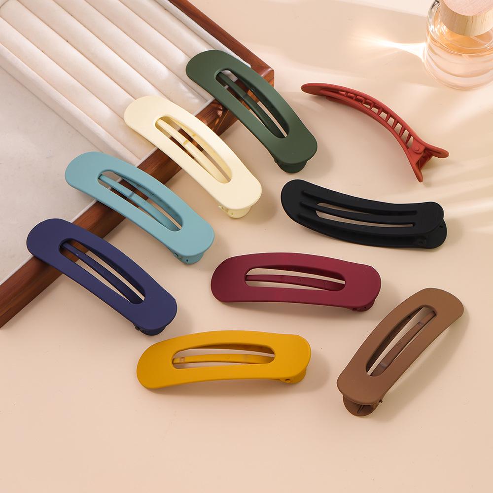 

Chic Candy Color Frosted Duckbill Hair Clip for Women морской синий