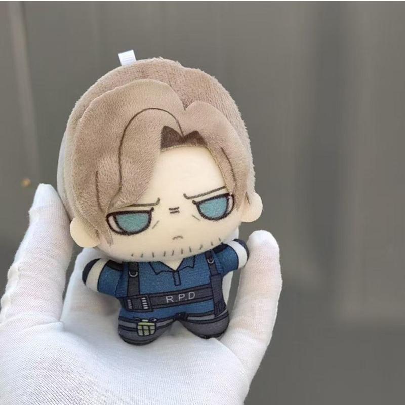 Nová Anime Leon Scott Kennedy Plyšová Panenka Přívěsek Hračka 10cm Kreslená Roztomilá Měkká Leon S. Kennedy plyšová panenka přívěsek hračka pro dítě dárek