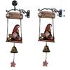 Campanella di Benvenuto Gnomo Retrò Ornamento Multifunzione Decorativo Gnomo Carillon Campanello di Benvenuto per Decorazione Patio Portico