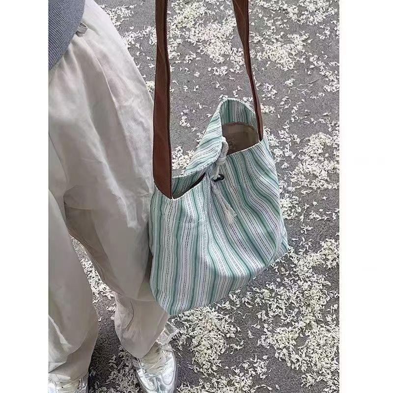 2025 New Premium Hundred Stripes Large Capacity Tote Bag