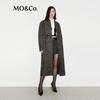 MO&Co. 2024 Winter Wool Blend Loose Long Coat with Belt